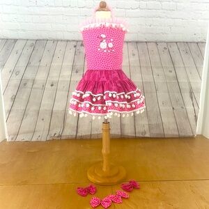 Custom Poodle skirt Ooc girls size 18months Paris poodle‎ pink pageant